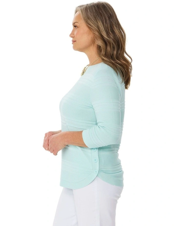 Hillary Side Button 3/4 Sleeve Sweater image 3