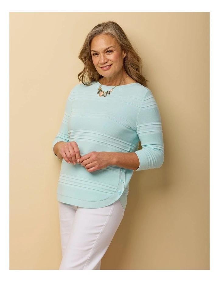 Hillary Side Button 3/4 Sleeve Sweater image 7
