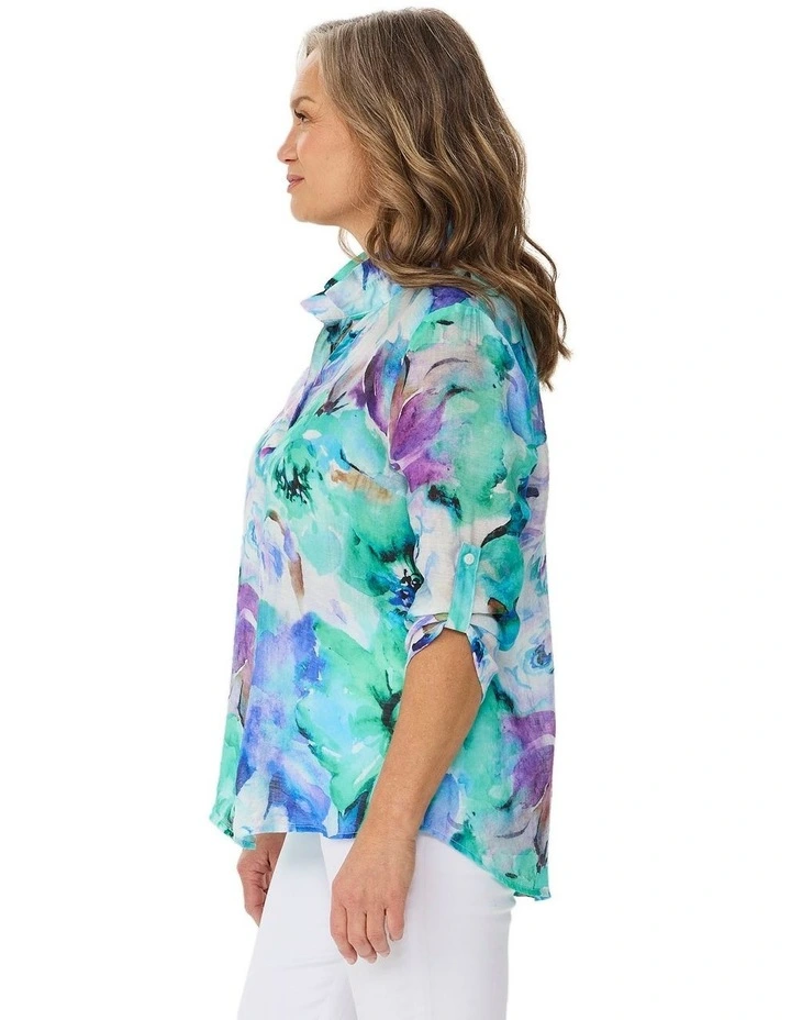 Nicola 3/4 Sleeve Wire Collar Shirt image 3