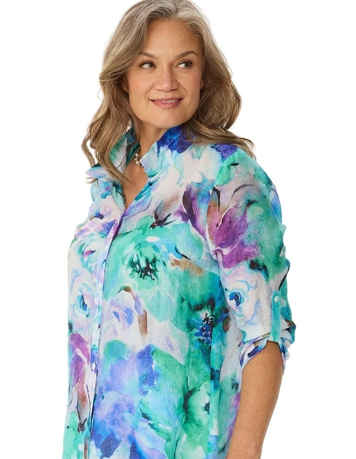 Nicola 3/4 Sleeve Wire Collar Shirt image 5
