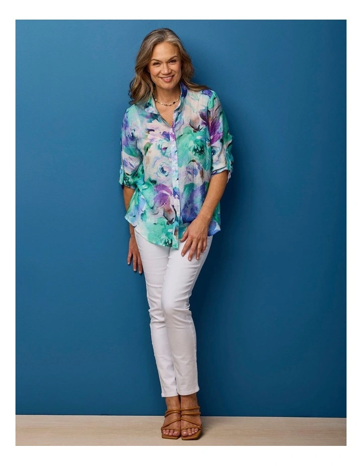 Nicola 3/4 Sleeve Wire Collar Shirt image 6