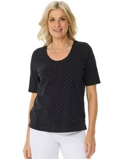 Delray Stud Short Sleeve Tee