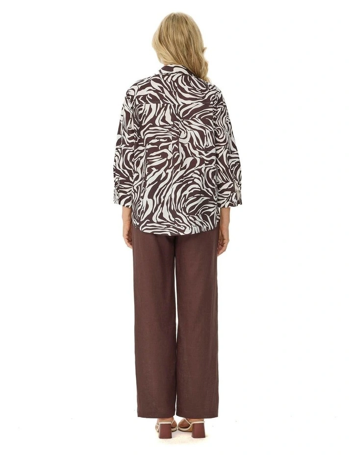 La Moda 3/4 Sleeve Linen Shirt image 2