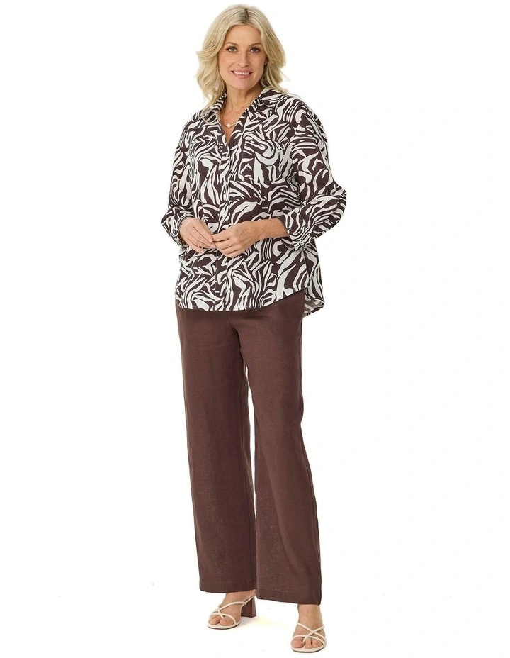 La Moda 3/4 Sleeve Linen Shirt image 4