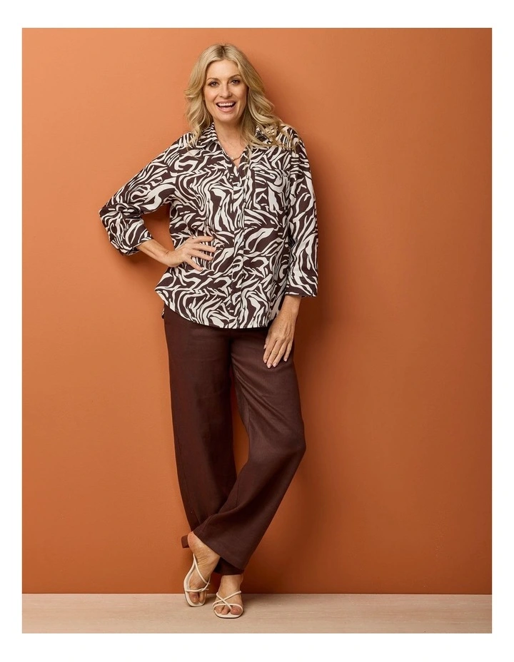 La Moda 3/4 Sleeve Linen Shirt image 6