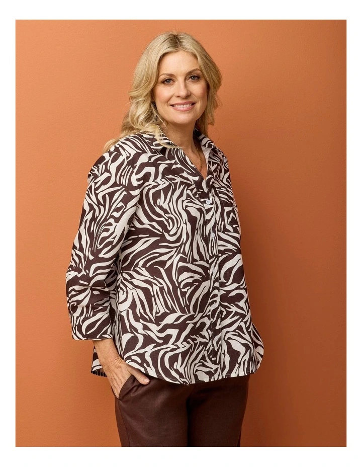 La Moda 3/4 Sleeve Linen Shirt image 7