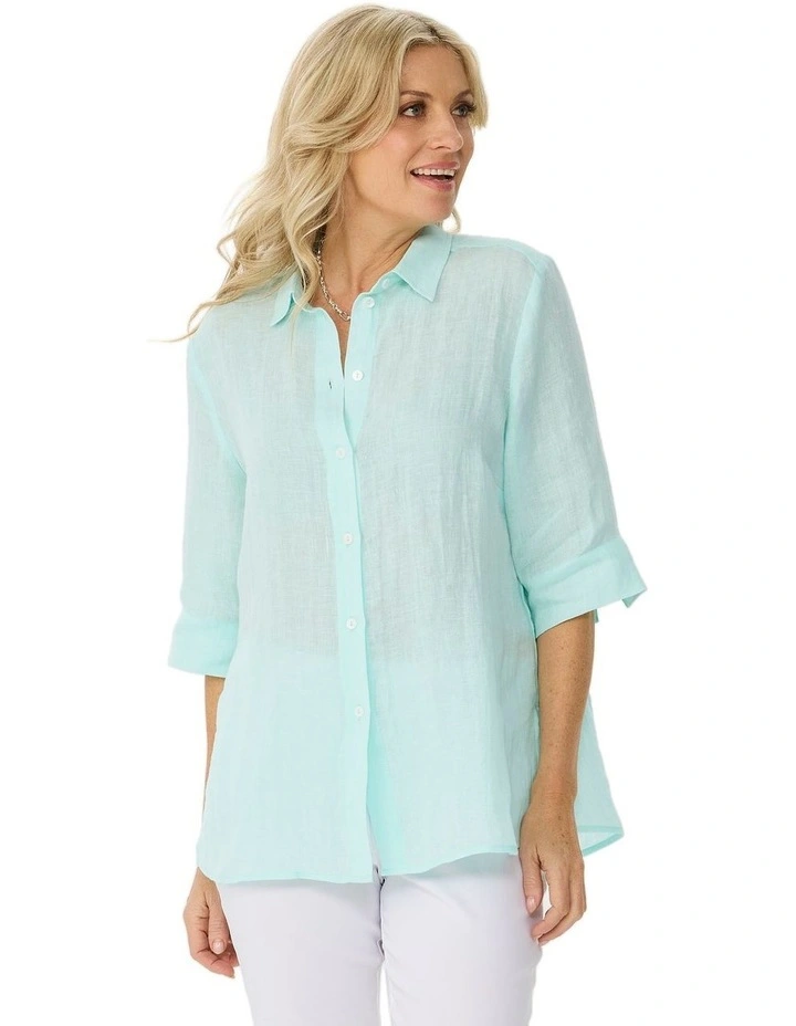 Iris Linen Elbow Sleeve Shirt image 1