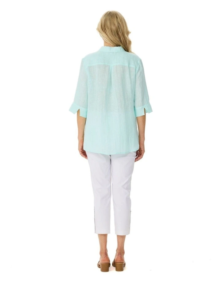 Iris Linen Elbow Sleeve Shirt image 2
