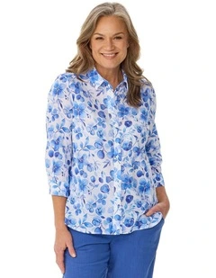 Pietro 3/4 Sleeve Print Shirt