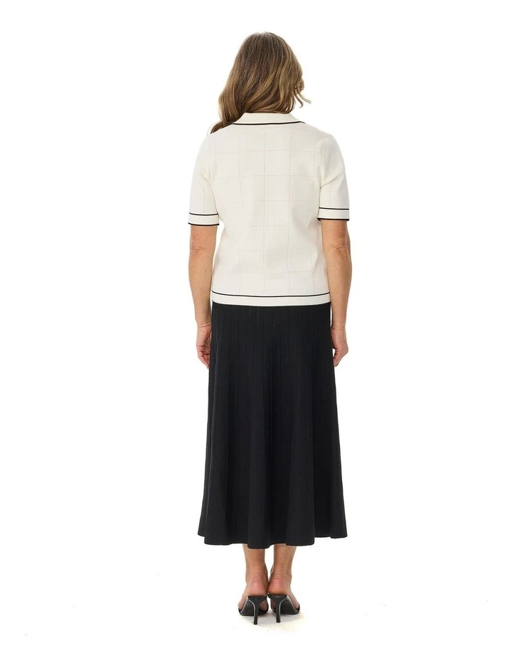 Redding Pointelle Short Sleeve Button Cardi image 2