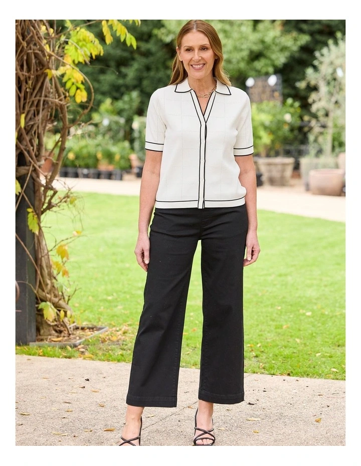 Redding Pointelle Short Sleeve Button Cardi image 7