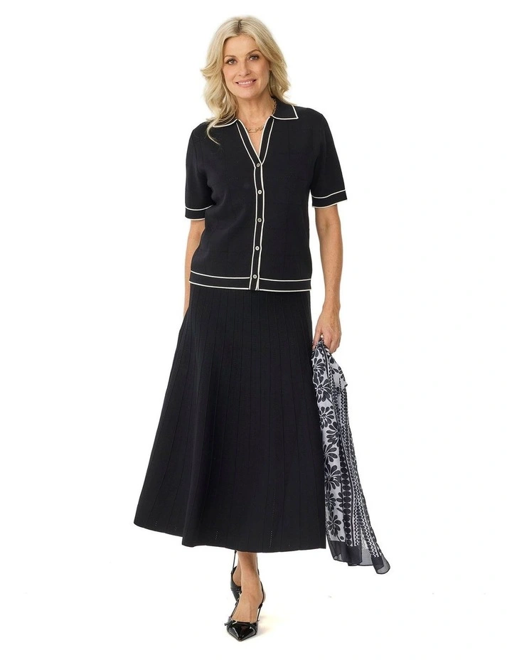 Redding Pointelle Short Sleeve Button Cardi image 4