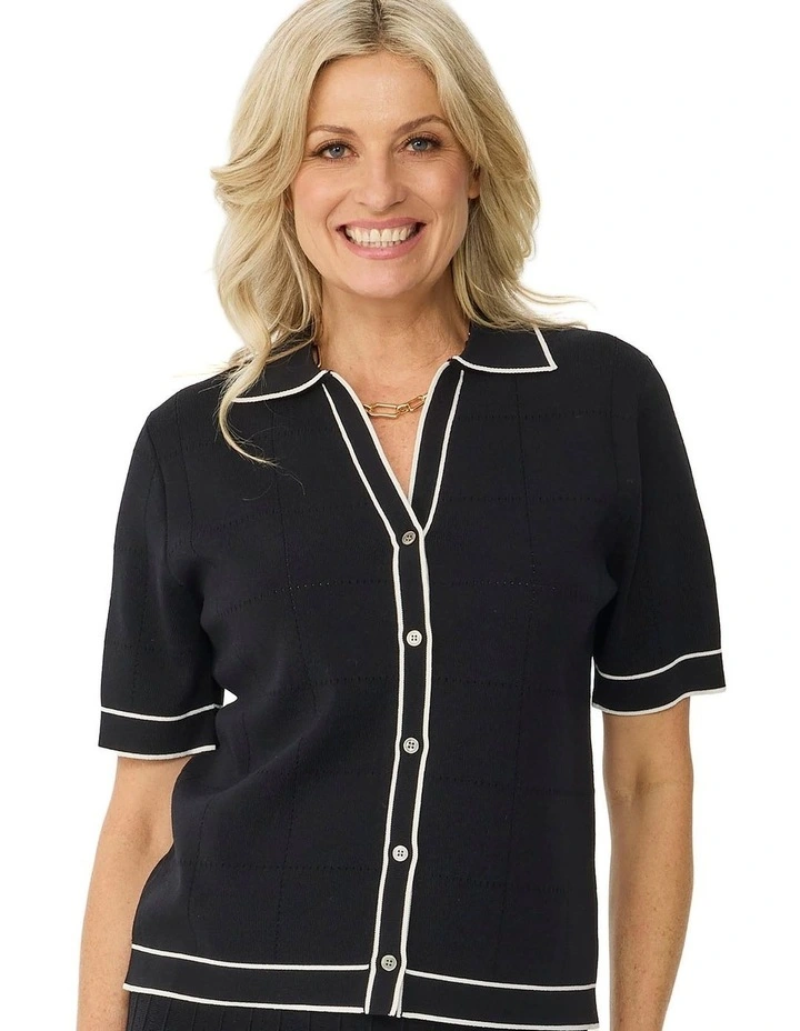 Redding Pointelle Short Sleeve Button Cardi image 5