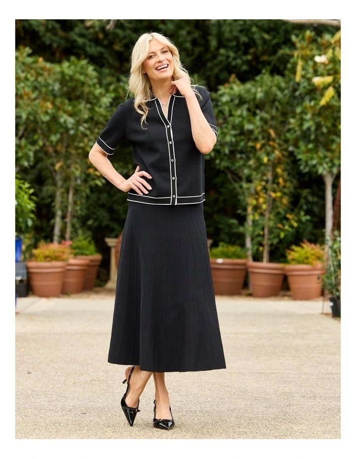 Redding Pointelle Short Sleeve Button Cardi image 7