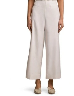 French Linen 7/8 Pant in White