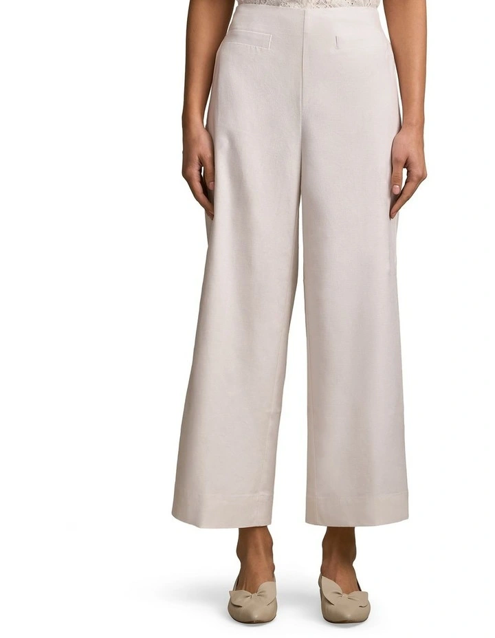 French Linen 7/8 Pant in White image 1