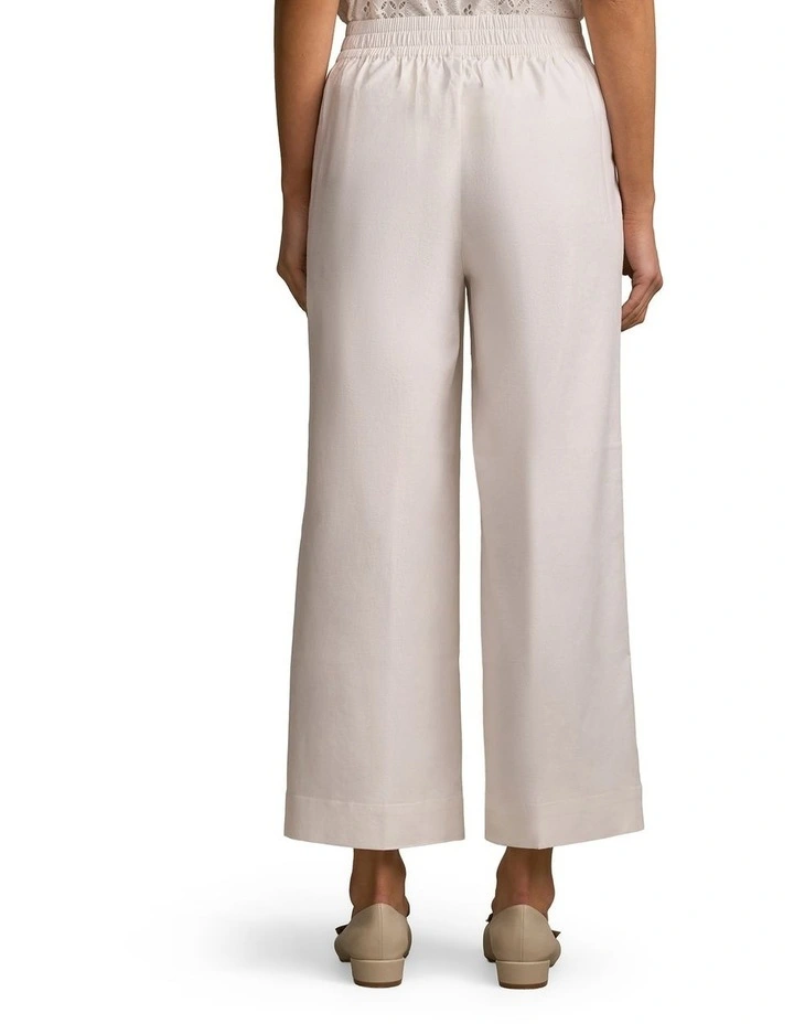French Linen 7/8 Pant in White image 2