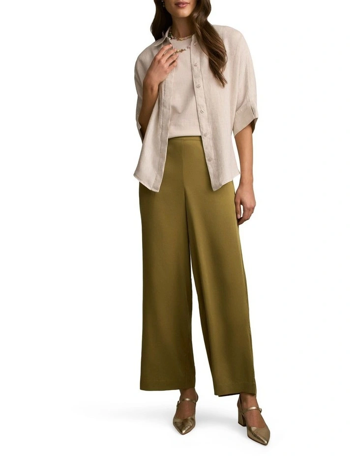 Wide Leg 7/8 Pant in Bronze image 5