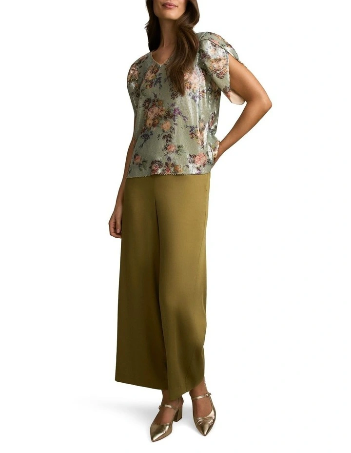 Wide Leg 7/8 Pant in Bronze image 6