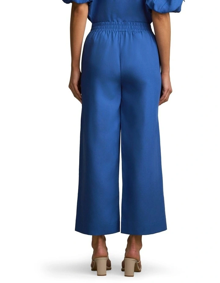 7/8 Tab Detail Pant in Cobalt image 2