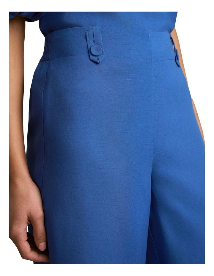 7/8 Tab Detail Pant in Cobalt image 4