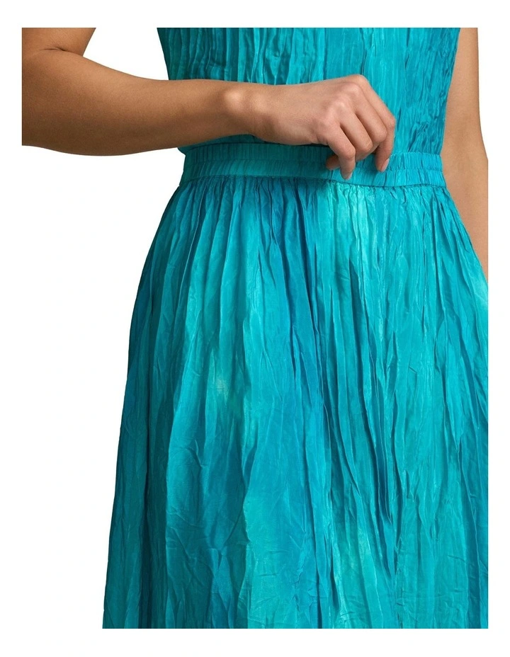 Crushed Midi Skirt in Tidal Drift Print image 5