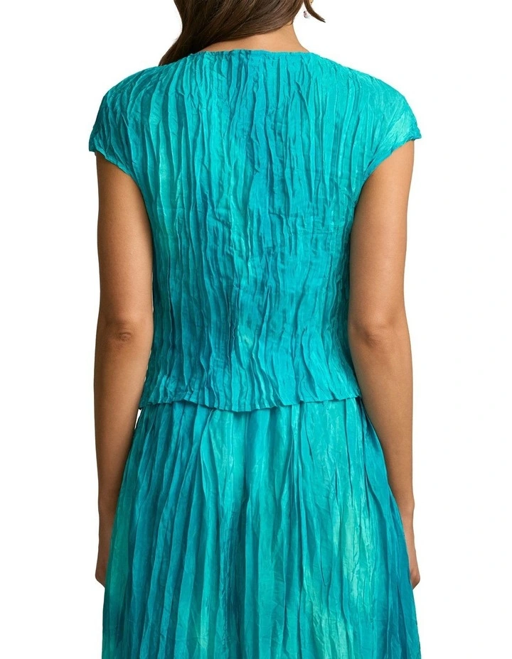Crushed Shell Top in Tidal Drift Print image 2