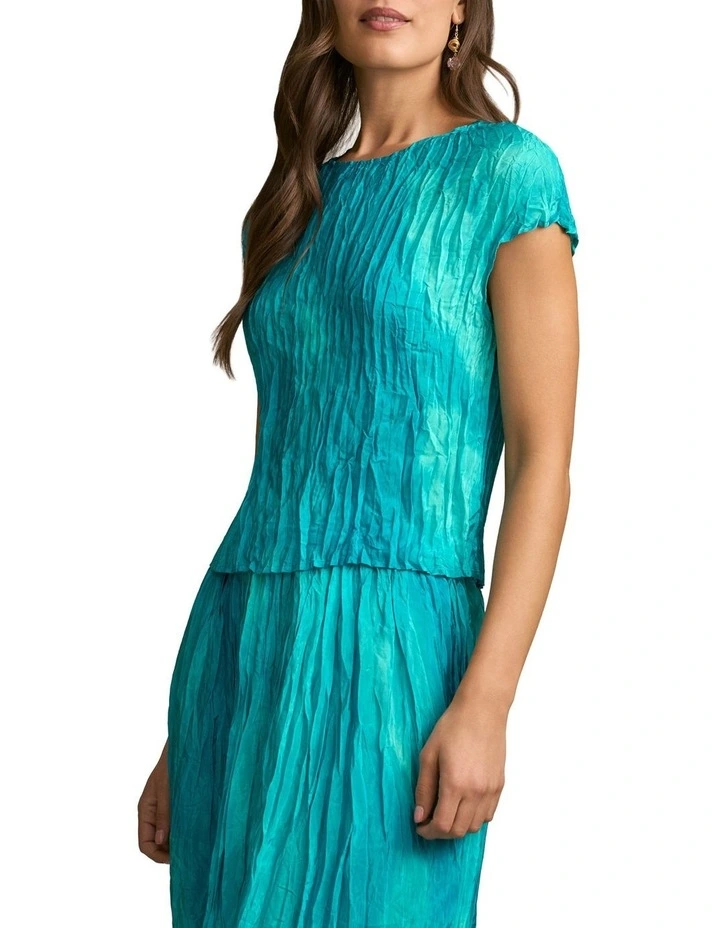 Crushed Shell Top in Tidal Drift Print image 3