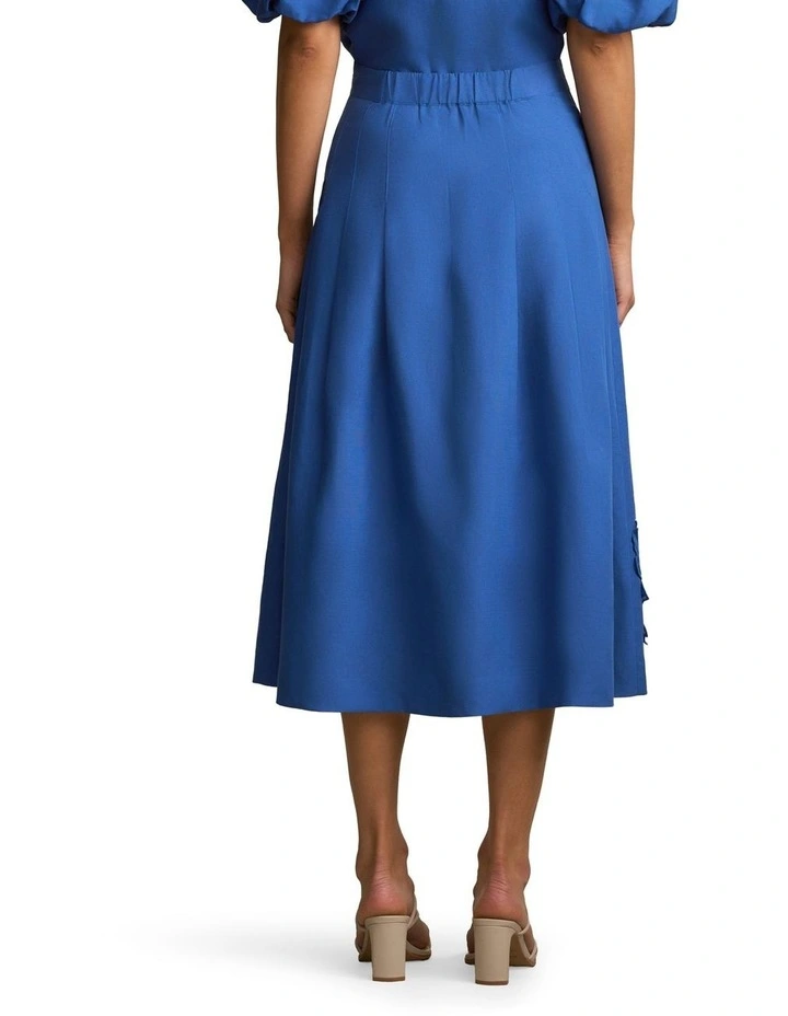Applique Detail Skirt in Cobalt image 2