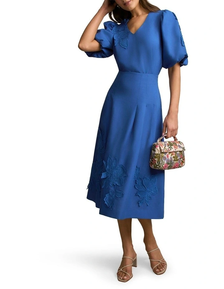 Applique Detail Skirt in Cobalt image 6