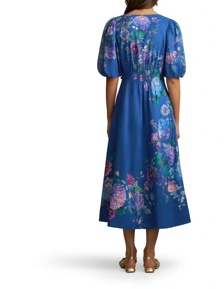 Border Print Dress in Blooms Border Print image 2