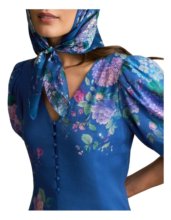Border Print Dress in Blooms Border Print image 6