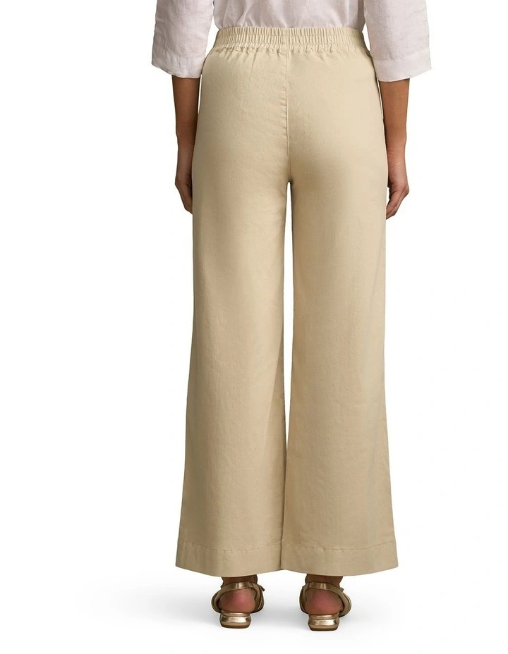 Tab Detail Wide Leg Jeans in Taupe image 2