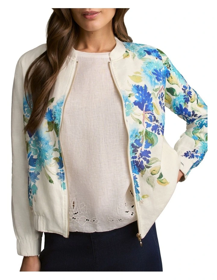 Resort Jacket in Watercolour Floral image 3