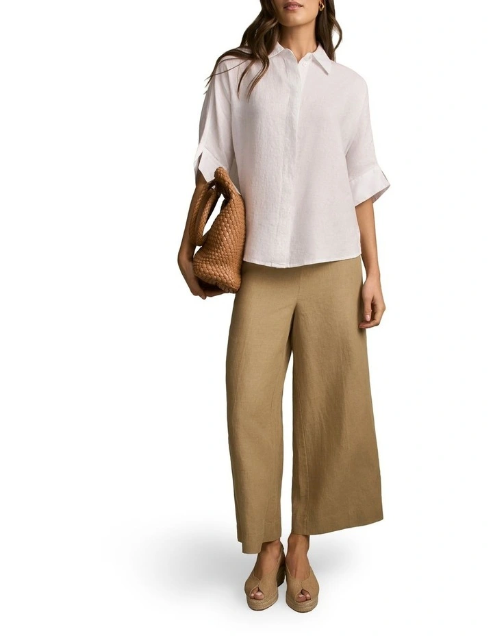 Relaxed Lightweight Shirt in White image 6