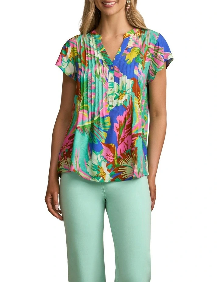 Lightweight Print Blouse in Tropics Print image 1