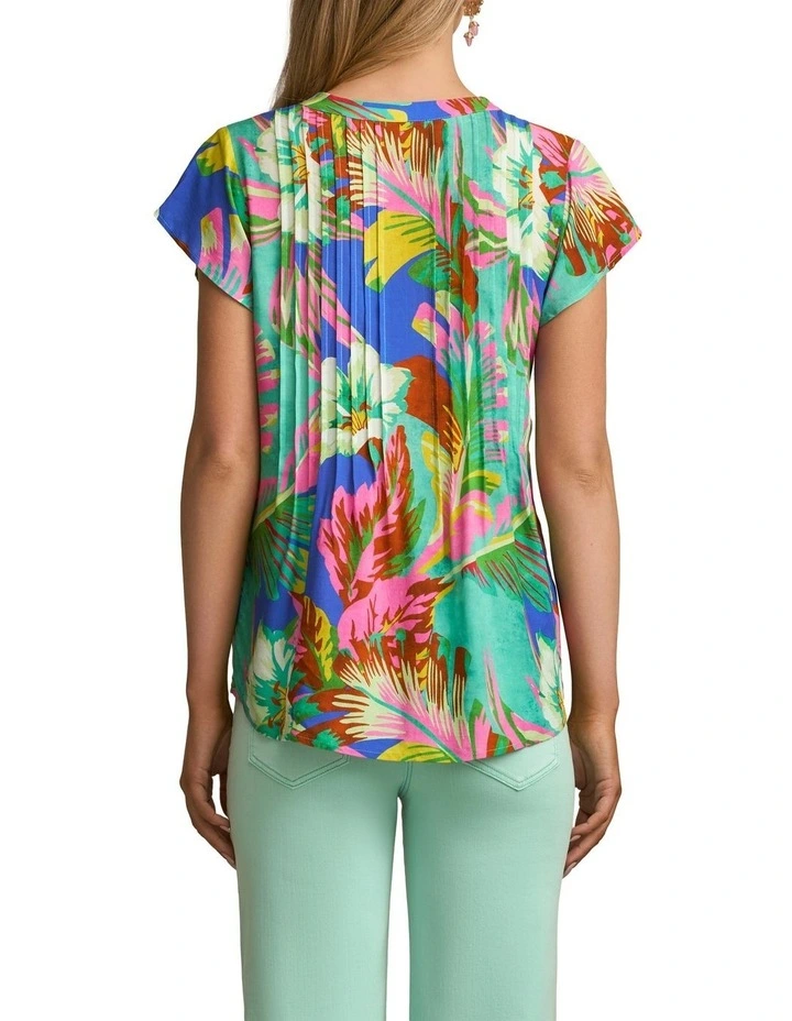 Lightweight Print Blouse in Tropics Print image 2