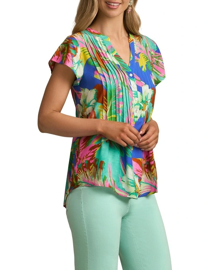 Lightweight Print Blouse in Tropics Print image 3