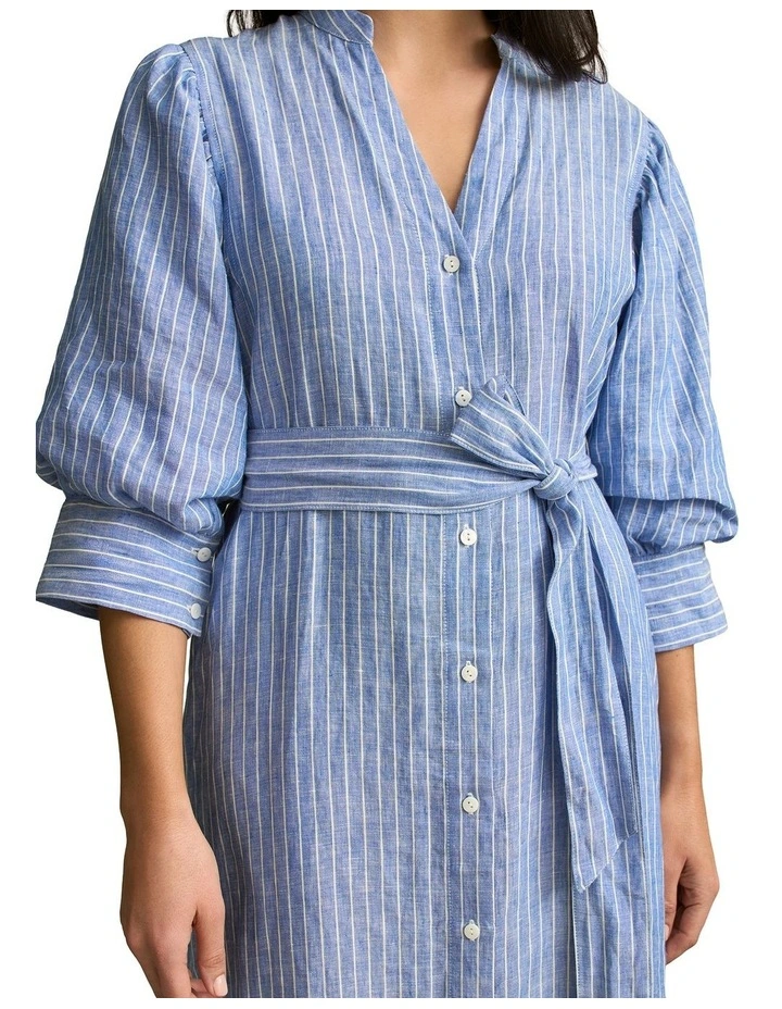 Shirt Dress in Blue Multi Stripe image 5