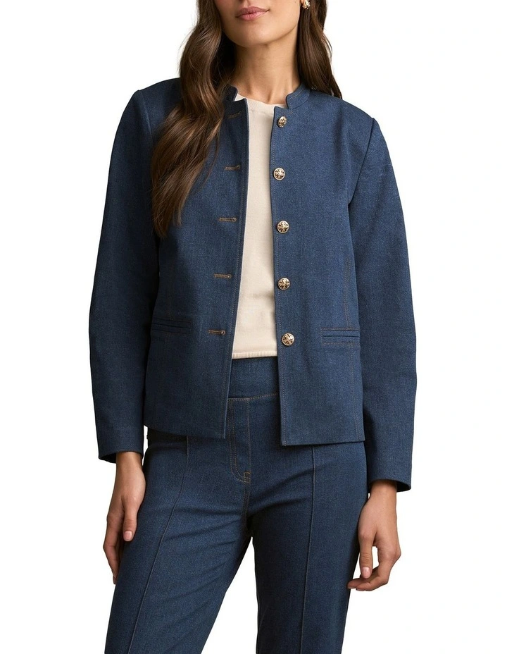 Admiral Denim Jacket in Mid Indigo Wash image 1