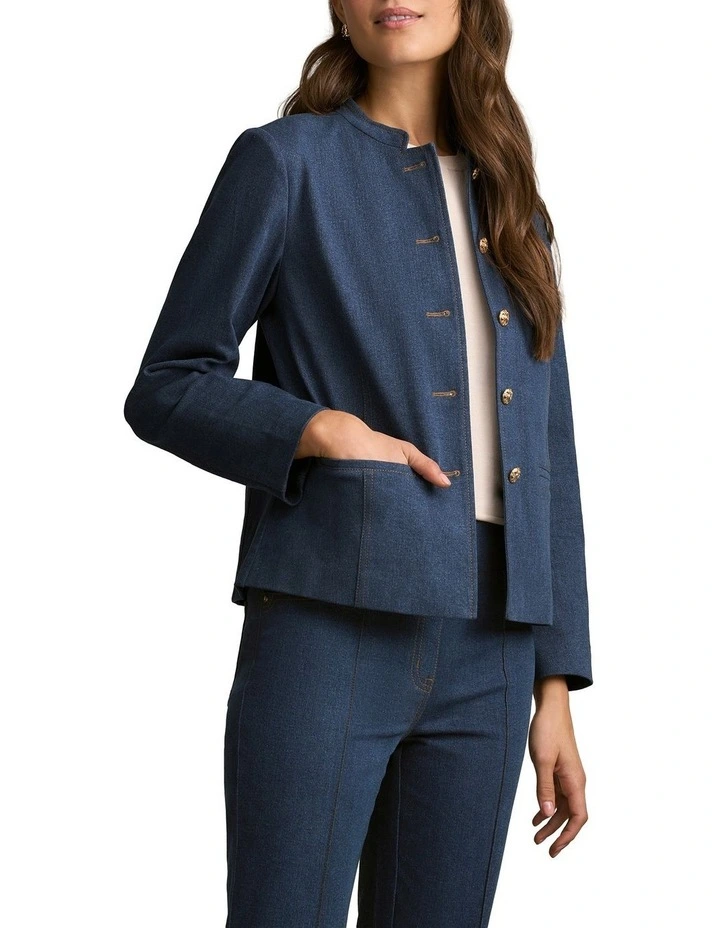 Admiral Denim Jacket in Mid Indigo Wash image 3