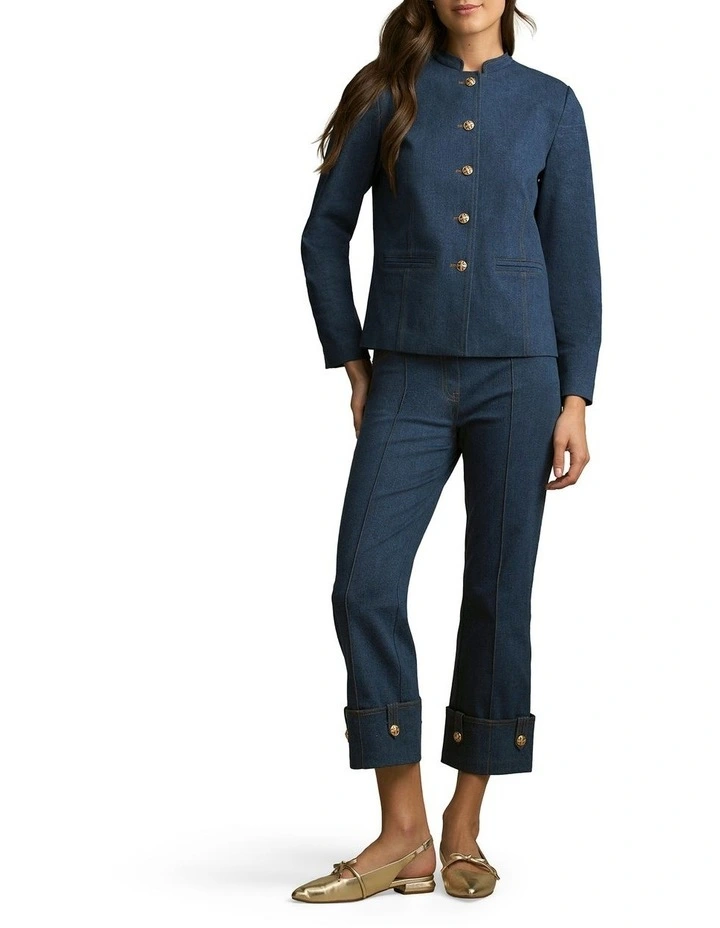 Admiral Denim Jacket in Mid Indigo Wash image 6