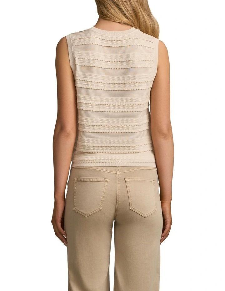 Scallop Detail Tank in Vanilla image 2