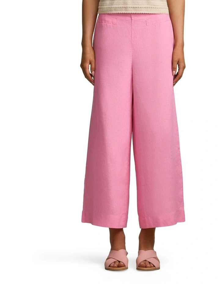 French Linen 7/8 Pant in Bubblegum image 1
