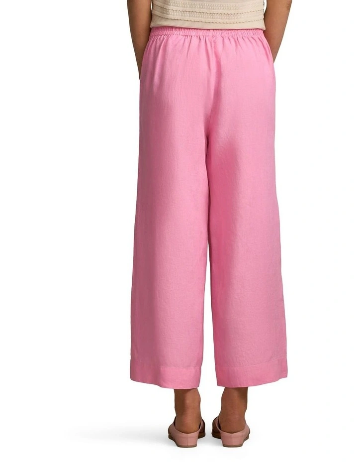 French Linen 7/8 Pant in Bubblegum image 2