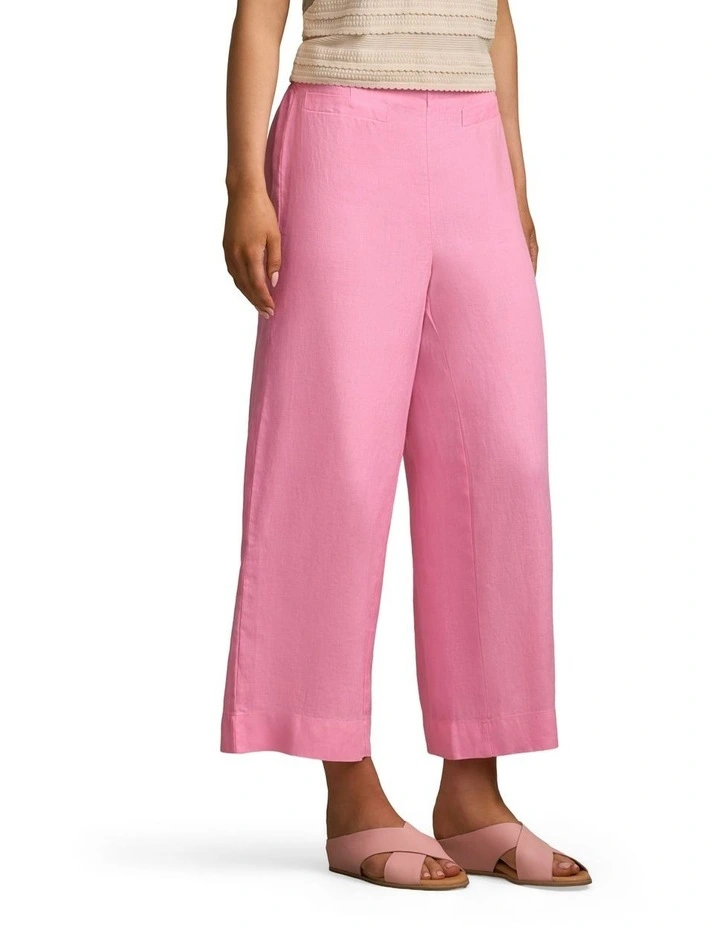 French Linen 7/8 Pant in Bubblegum image 3