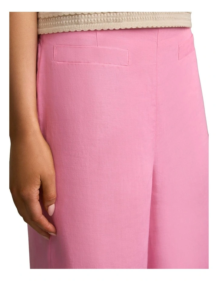 French Linen 7/8 Pant in Bubblegum image 4