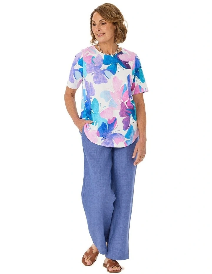 Lazar Linen Long Wide Leg Pant image 4
