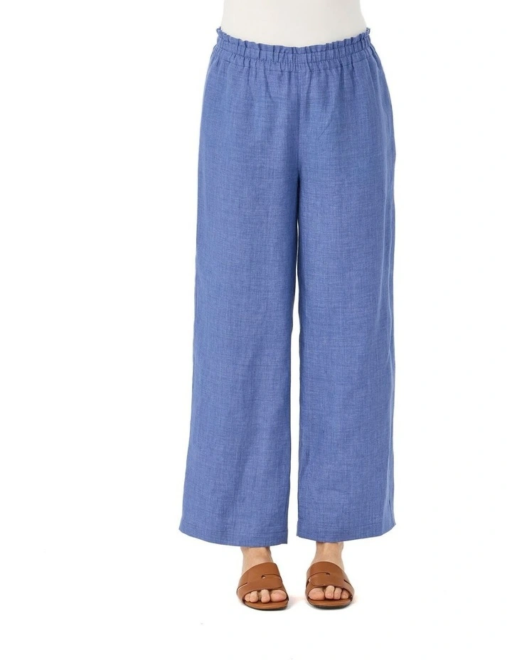 Lazar Linen Long Wide Leg Pant image 5