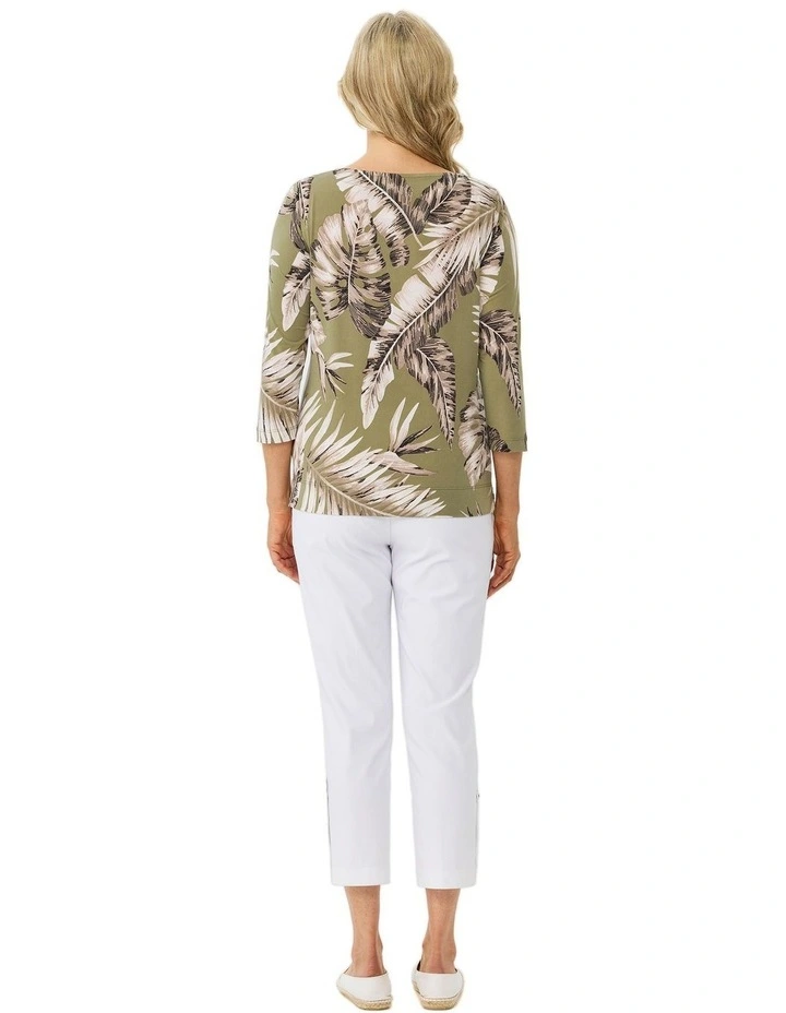 Palm Leaf 3/4 Sleeve Tee image 2